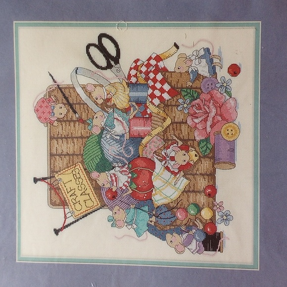 NWT Sew Very Sweet Counted Cross Stitch Sampler Kit, Sunset 13596, Mice - Picture 2 of 5